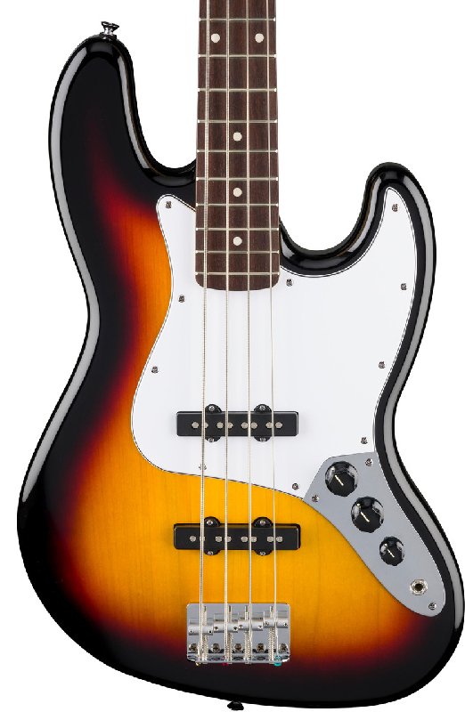 Fender Standard Series Jazz Bass Guitar in 3-Tone Sunburst