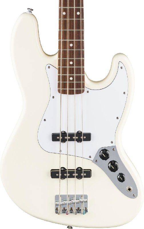 Fender Standard Series Jazz Bass Guitar in Olympic White