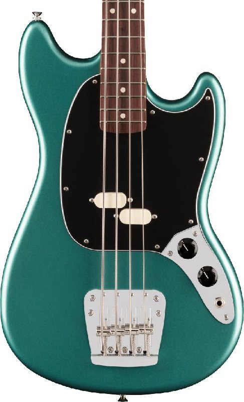 Fender American Professional Classic Mustang Bass, Faded Sherwood Green Metallic, Rosewood Fingerboard