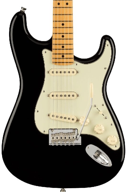 Fender American Professional II Stratocaster Electric Guitar in Black with Maple Fingerboard