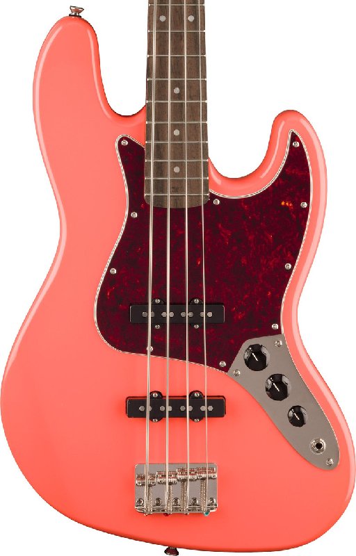 Squier Classic Vibe '60s Jazz Bass Guitar in Tahitian Coral