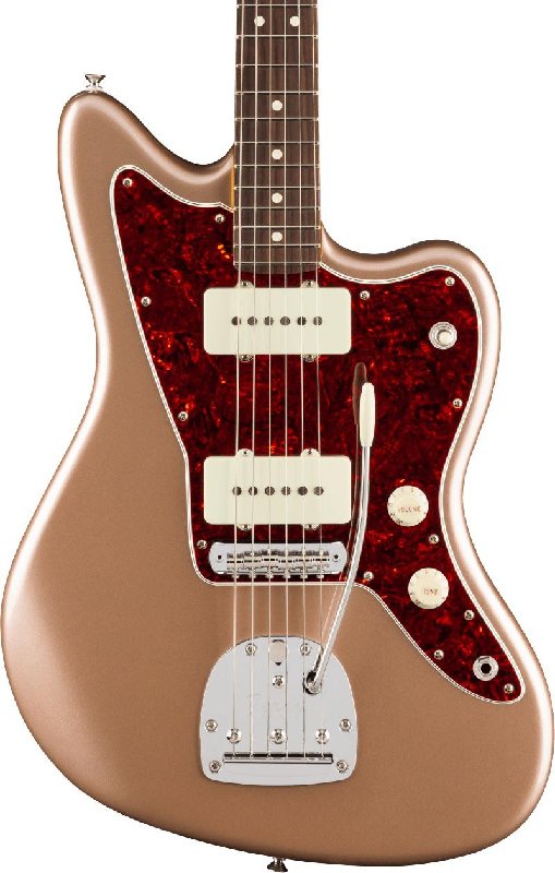 Fender American Professional Classic Jazzmaster Electric Guitar with Rosewood Fingerboard in Faded Firemist Gold