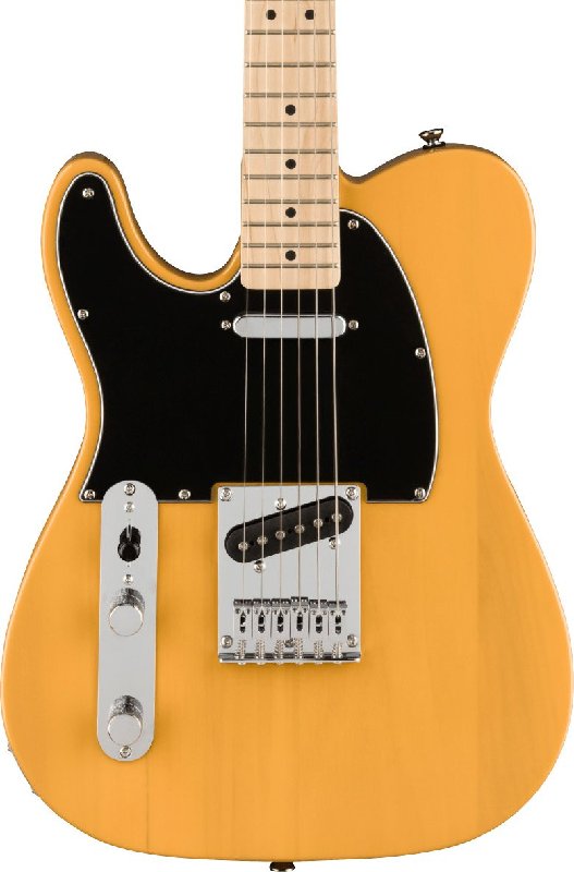 Squier Affinity Series Telecaster Left-Handed Guitar, Butterscotch Blonde with Maple Fingerboard
