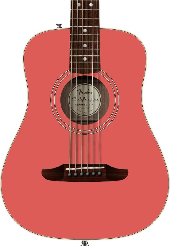 Fender California Standard Redondo Mini Spruce Top Acoustic Guitar in Fiesta Red