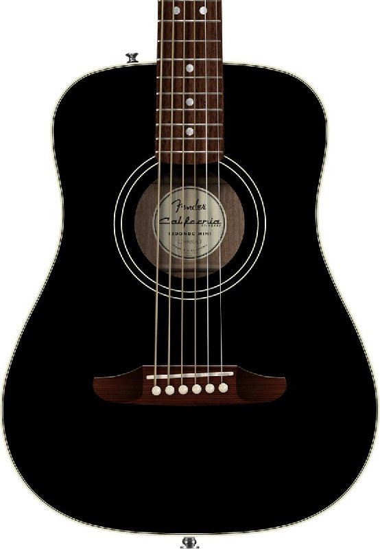 Fender California Standard Redondo Mini Spruce Top Acoustic Guitar in Black