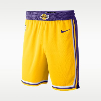 Nike Los Angeles Lakers Icon Edition NBA Swingman Shorts - Amarillo/Field Purple/White/Field Purple - Size S