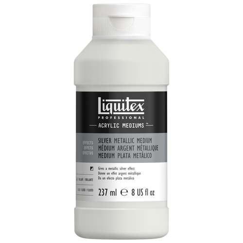Liquitex Professional Acrylic Mediums Metallic Silver 237ml Bottle