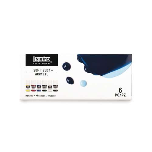 Liquitex Professional Soft Body Acrylic Mixing Set, 6 x 22ml Bottles, Set 58277