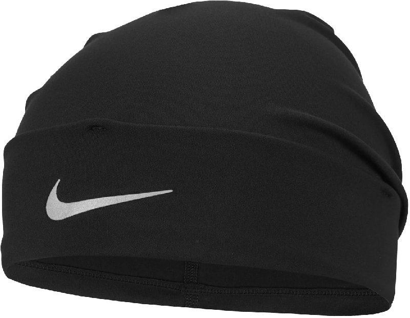 Nike Peak Cuffed Running Beanie in Black