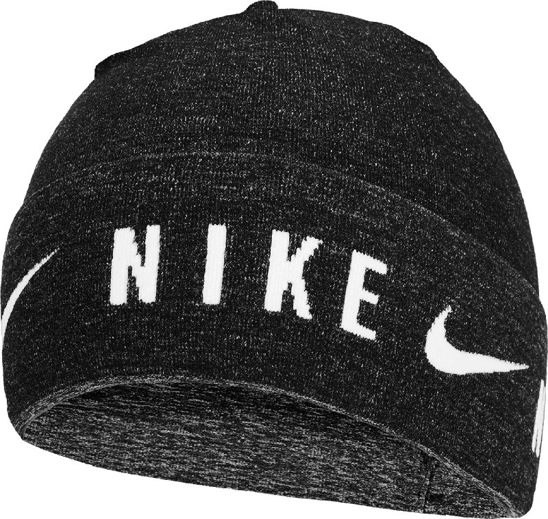 Nike Dri-FIT Lightweight Knit Cuffed Running Beanie in Black