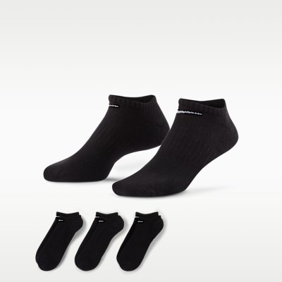 Nike Everyday Cushioned Training Socks 3-Pack - Black/White - Size S