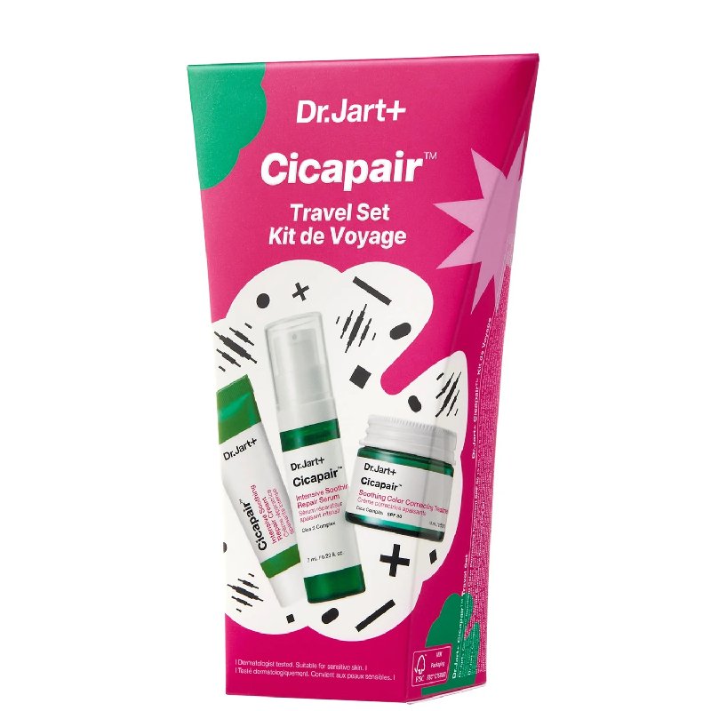 Dr.Jart+ Cicapair Travel Set with Treatment, Serum and Cream