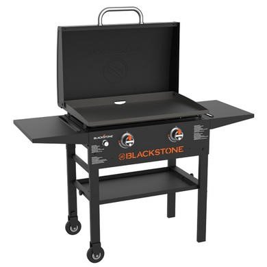 Blackstone 28 Inch 2 Burner Gas Plancha Griddle with Hood in Black