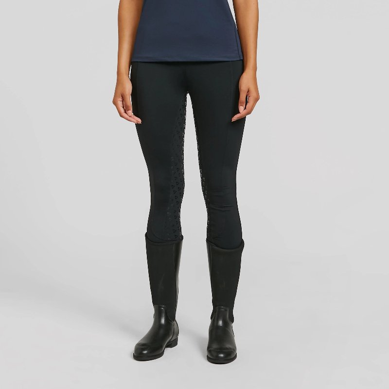 Aubrion Women's Albany Full Seat Riding Tights in Black