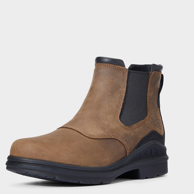 Ariat Men's Barnyard H20 Twin Gore II Boots Antique Brown
