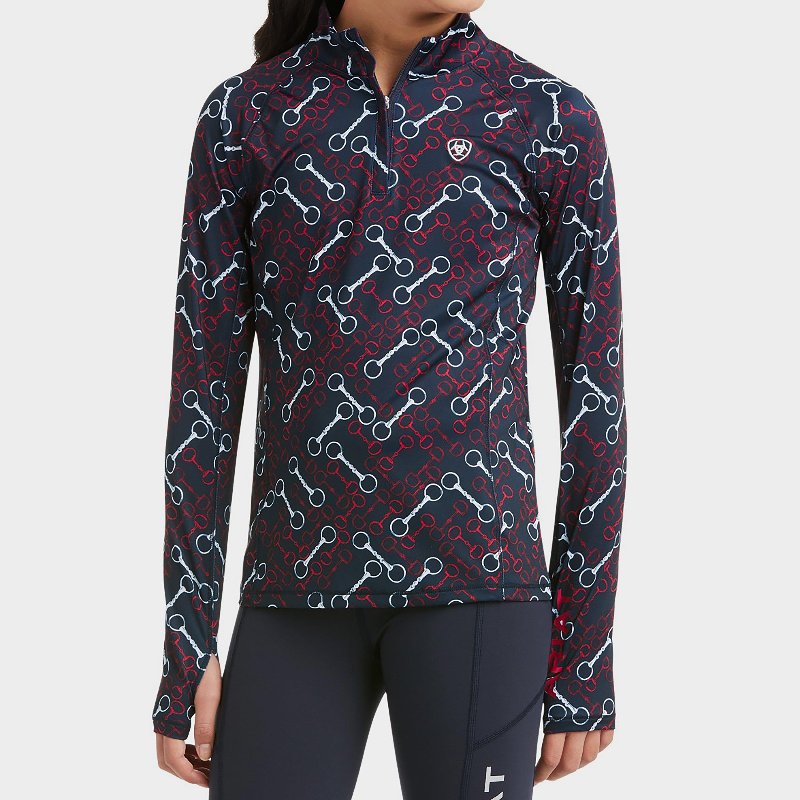 Ariat Childs Lowell 1/4 Zip Baselayer Team Print