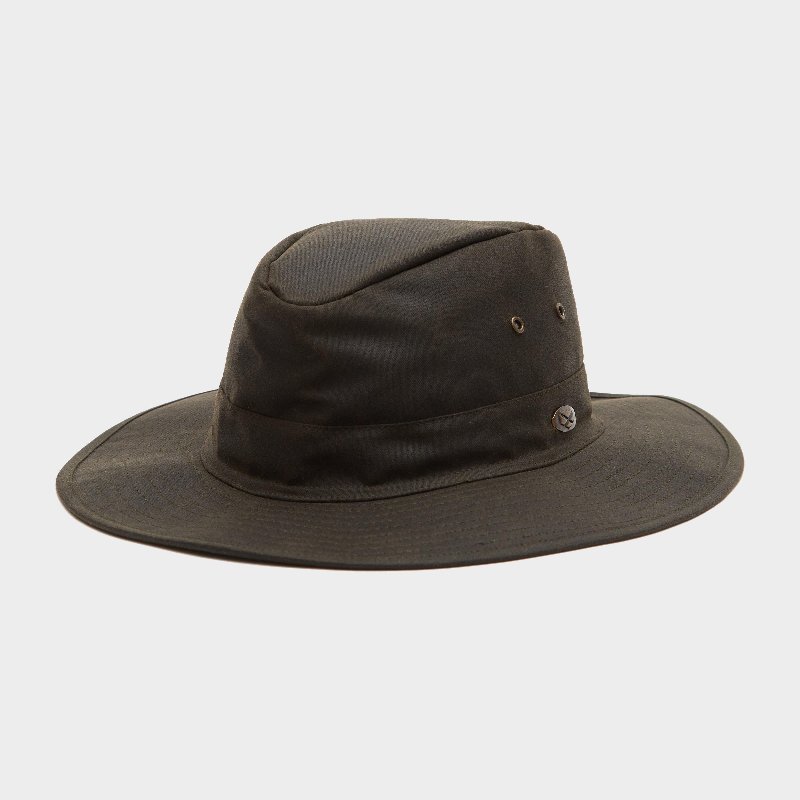 Hoggs of Fife Caledonia Waxed Hat in Antique Olive