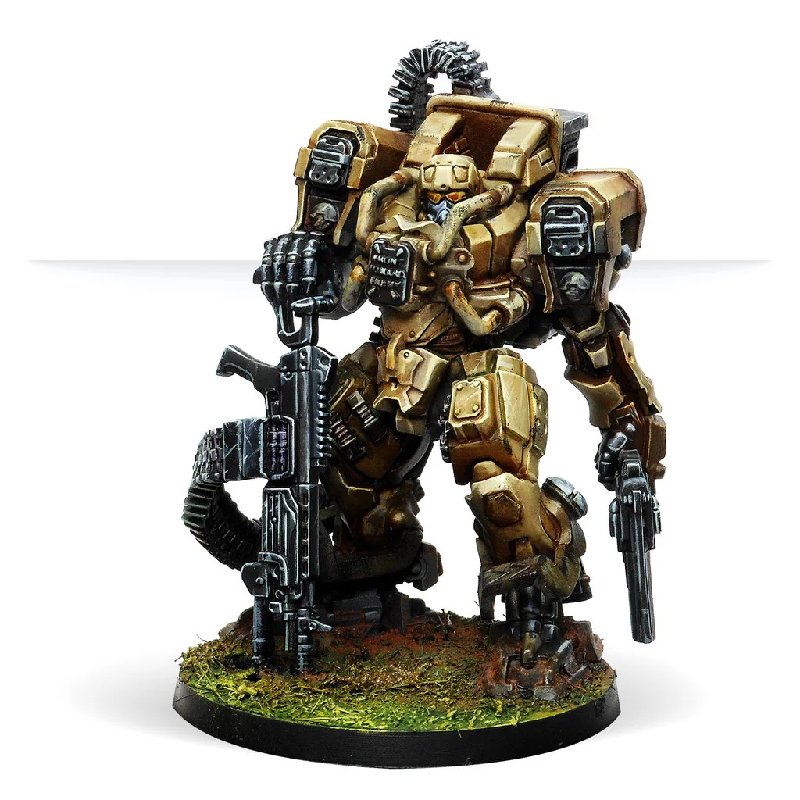 Infinity CodeOne Blackjacks 10th Heavy Ranger Battalion Metal Miniature with AP HMG