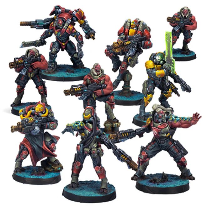Infinity The Game Morat Aggression Forces Action Pack - 8 Miniatures Unpainted