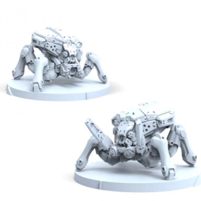 Infinity The Game O12 Fuzzbots Miniatures Pack - 2 Unassembled Police Remotes