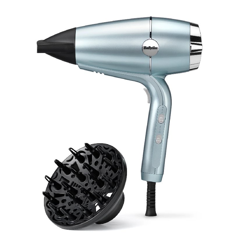 BaByliss Hydro-Fusion Anti-Frizz 2100W Hair Dryer with Diffuser and Nozzle
