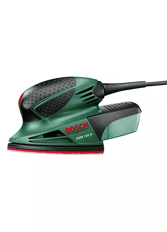 Bosch Primo Detail Sander PSM 100 A - 100W with 3 Sanding Sheets and Carry Case
