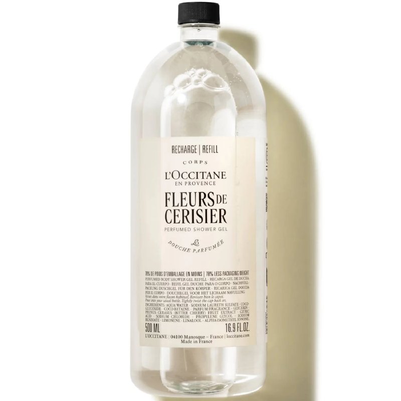 L'Occitane Fleurs de Cerisier Cherry Blossom Shower Gel Refill 500ml
