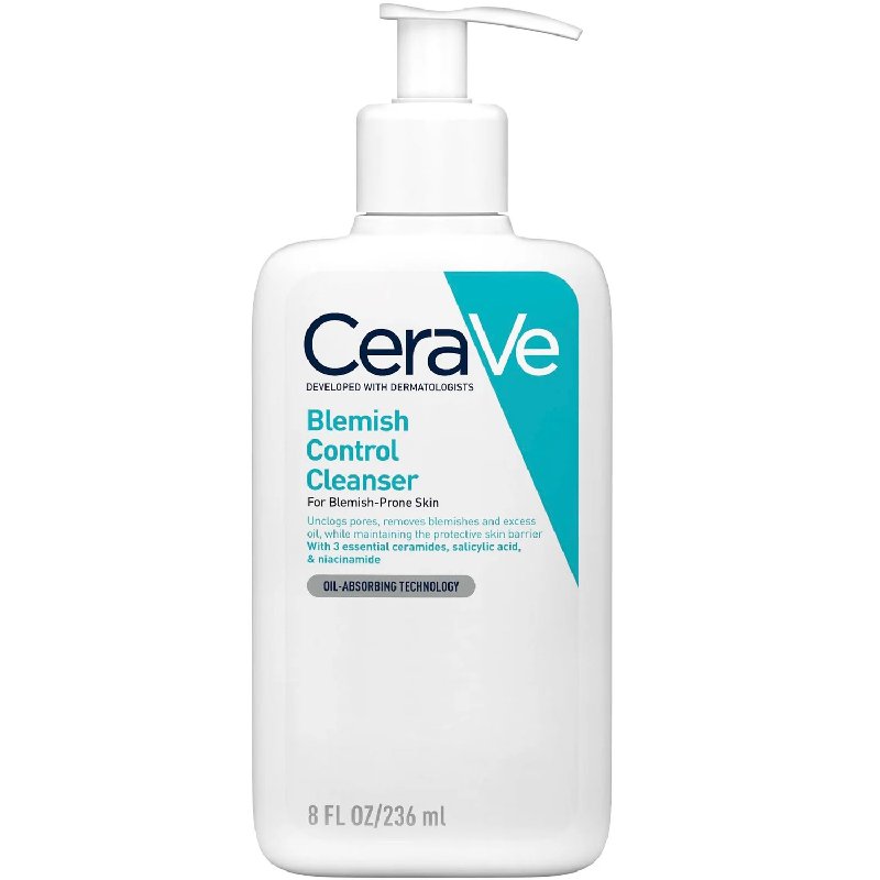 CeraVe Blemish Control Face Cleanser with 2% Salicylic Acid and Niacinamide, 236ml