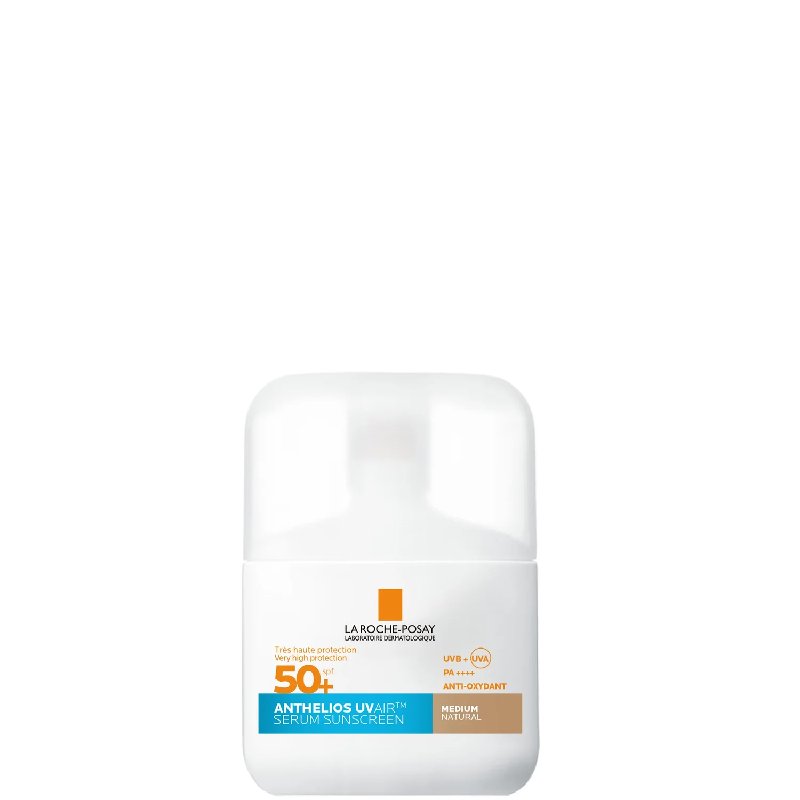 La Roche-Posay Anthelios UVAIR Serum Sunscreen SPF50+ Medium, 50ml with Hyaluronic Acid, Niacinamide & Vitamin E