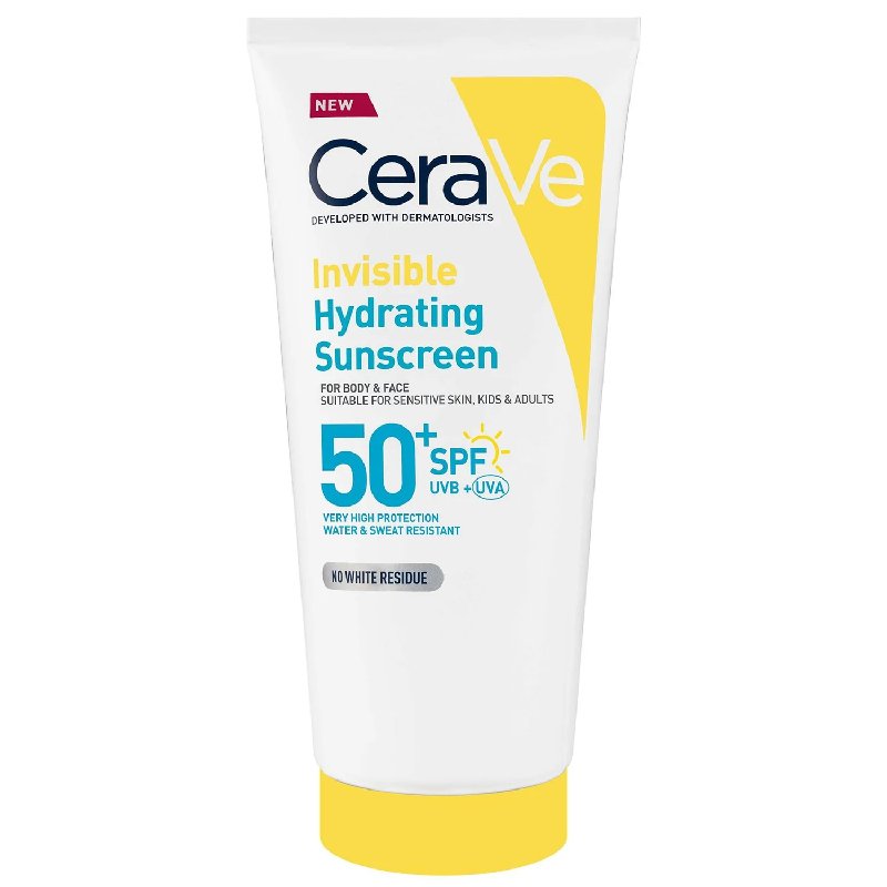 CeraVe Invisible Hydrating Sunscreen SPF 50 with 3 Essential Ceramides, 177 ml