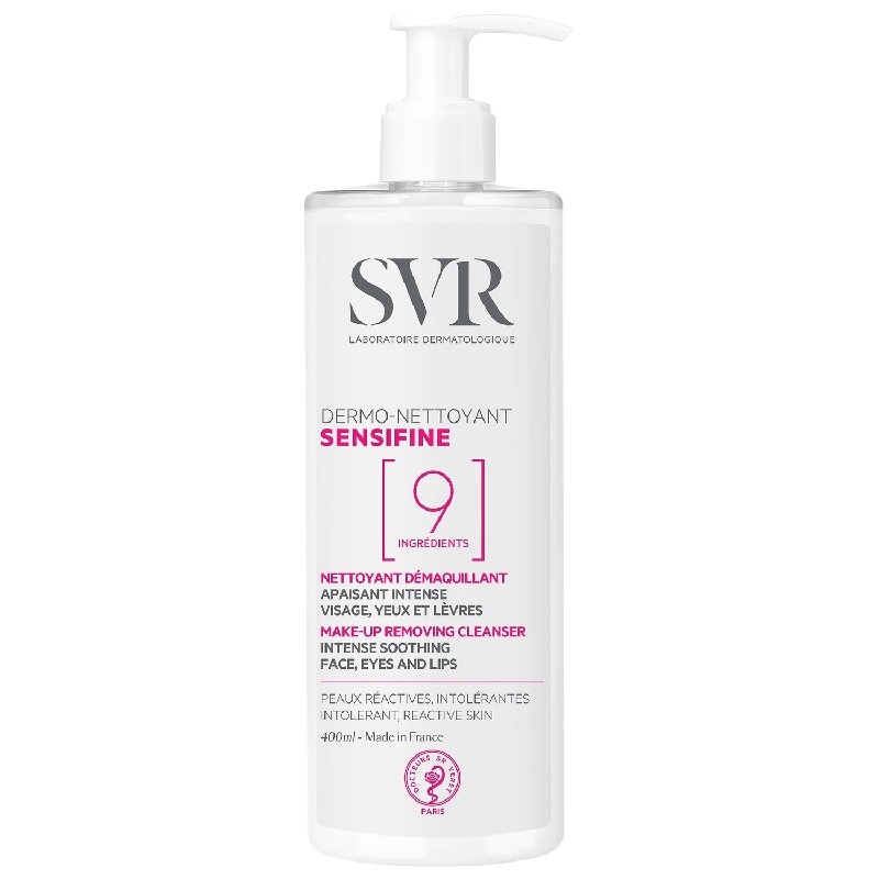 SVR Sensifine Ultra-Gentle Cleansing Milk for Sensitive Dry, Eczema-prone Skin, 400ml