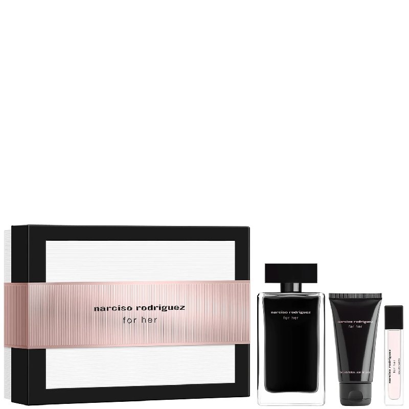 Narciso Rodriguez For Her Eau de Toilette 50ml Gift Set with Body Lotion and Travel Spray