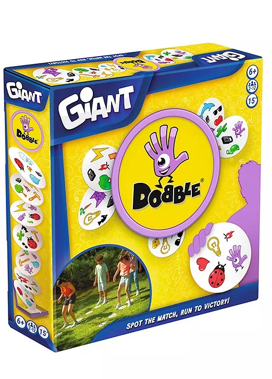 Dobble Giant Card Game with 20 Giant Cards and Rulebook