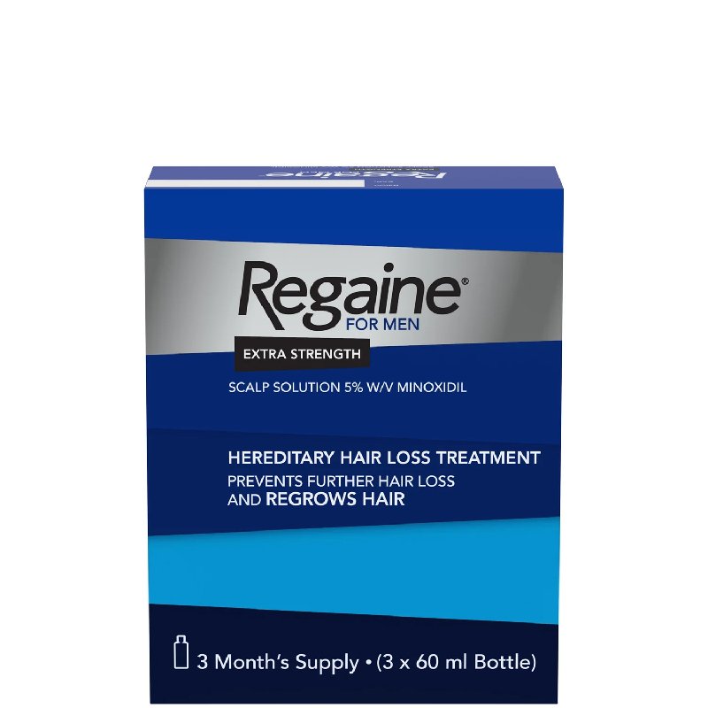Regaine for Men Extra Strength Scalp Solution 3 x 60ml