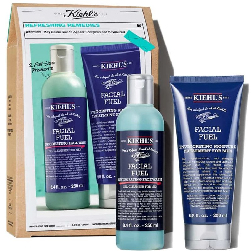 Kiehl's Facial Fuel Face Wash Set with 250ml Face Wash and 200ml Moisture Treatment