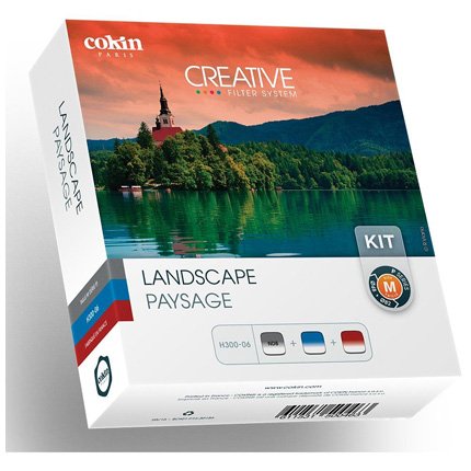 Cokin P Series Landscape Graduated Filter Kit (H300-06) with ND8, Blue & Tobacco Filters