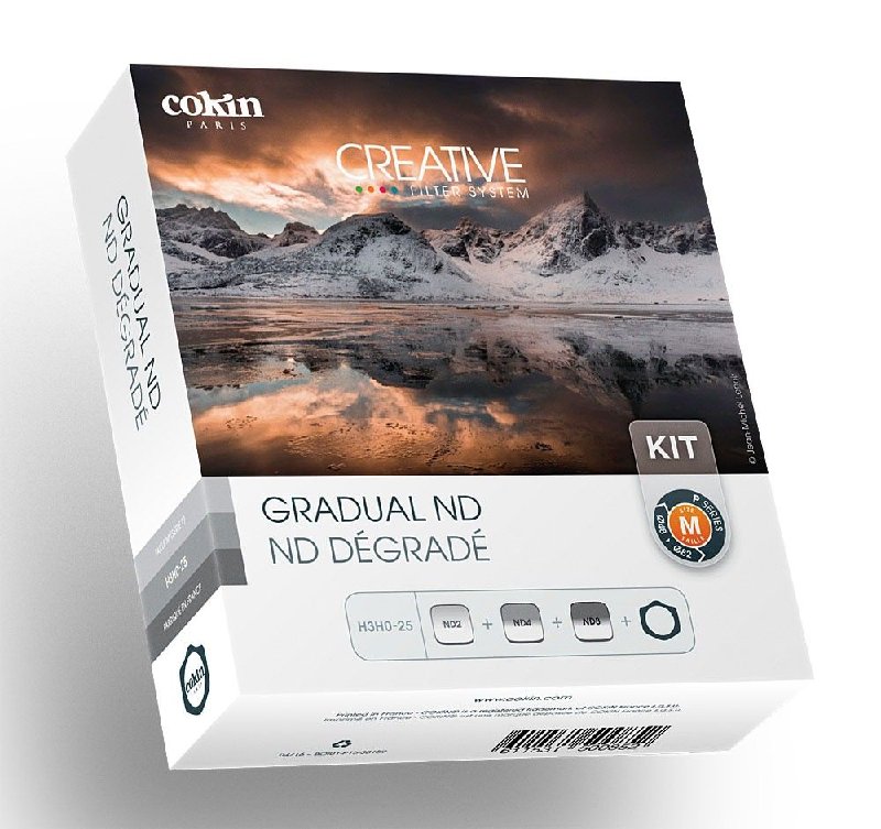Cokin P Series Gradual Neutral Density Filter Kit (H3H0-25) with ND2, ND4, ND8 Filters and Holder