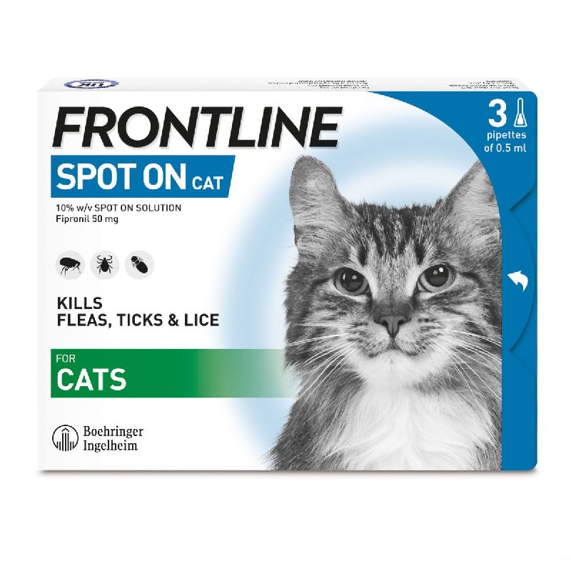 Frontline Spot On Flea Treatment for Cats & Dogs - 3 Pipettes
