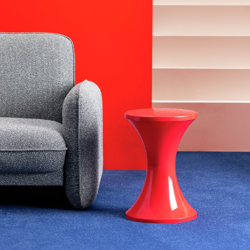 Habitat 60 Tam Tam Plastic Stool in Red with Hidden Storage