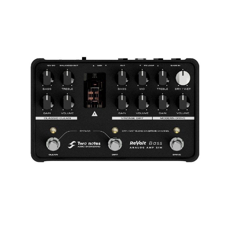 Two Notes ReVolt Bass Analog Amp Simulator Pedal with DynIR Technology