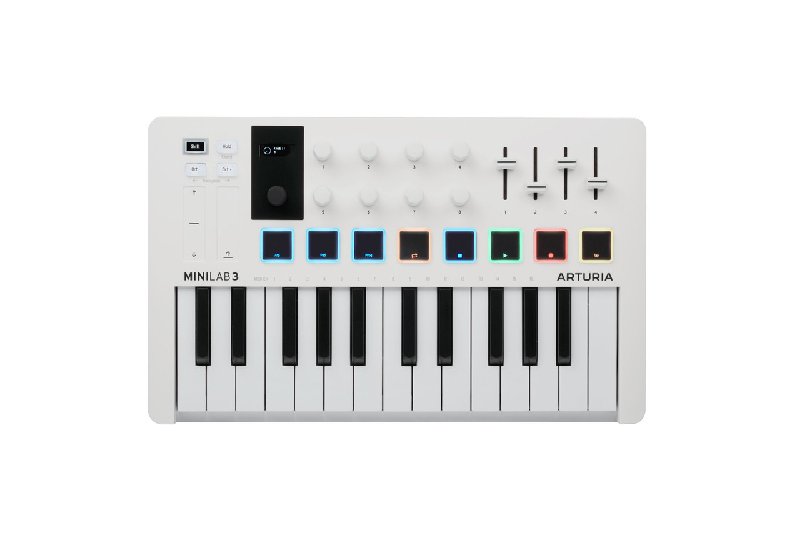 Arturia MiniLab 3 25-note MIDI Keyboard & Controller in White