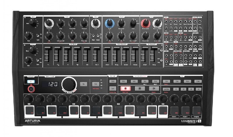 Arturia Minibrute 2S Noir Edition Semi-Modular Analogue Synthesizer with Sequencer