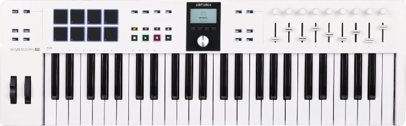 Arturia Keylab Essential 49 Mk3 MIDI Controller Keyboard - White