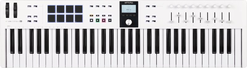 Arturia KeyLab Essential 61 Mk3 MIDI Controller Keyboard - White