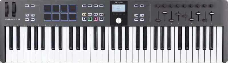 Arturia KeyLab Essential 61 Mk3 MIDI Controller Keyboard - Black