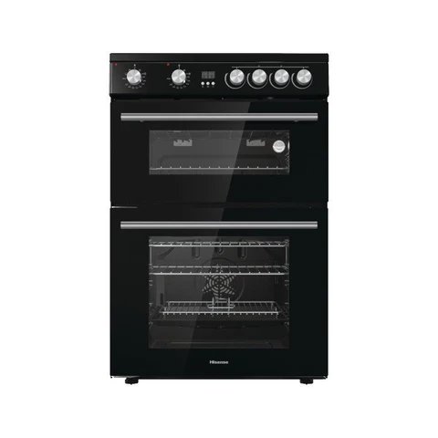Hisense HDE3211BBUK 60cm Black Double Oven Electric Cooker with Ceramic Hob
