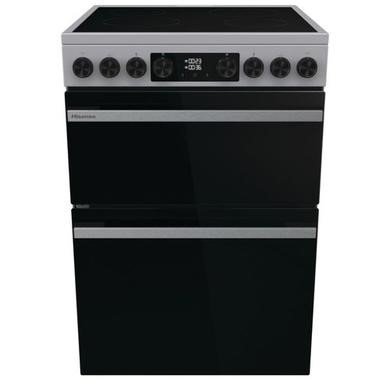 Hisense HDCEC6C20X 60cm Electric Cooker, Stainless Steel, 80L & 50L Ovens