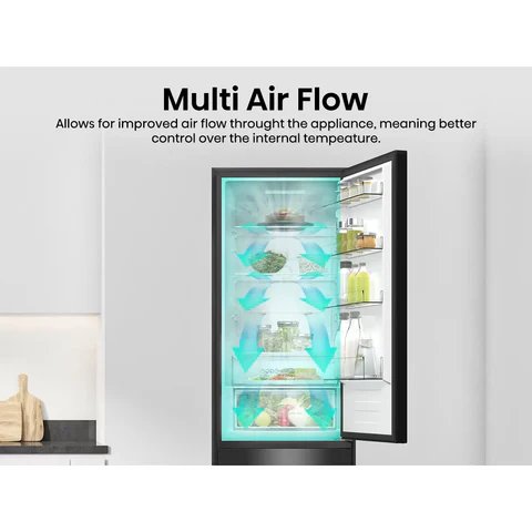 Hisense RM469N4AFDUK Black Fridge Freezer, 368L Capacity, D Energy Rating