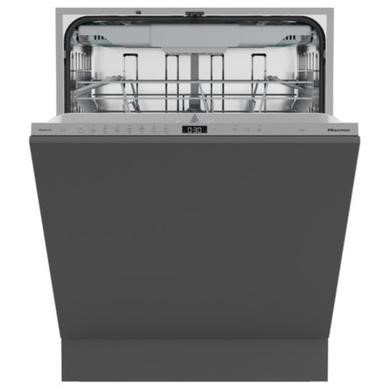 Hisense Hi6 HV663A60UK Integrated Dishwasher with Auto Dry, 16 Place Settings, Silver Control Panel