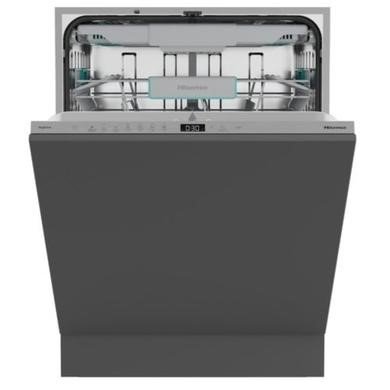 Hisense Hi4 Integrated Dishwasher with Auto Dry, 16 Place Settings, Silver Control Panel
